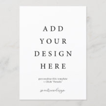 Tarjetas de invitación planas de 5x7"