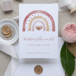 Tarjetas de Invitación recién nacidas del arcoiris