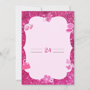 Tarjetas de invitación rosa