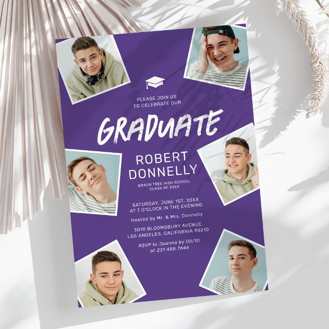 Tarjetas de Invitación Simples de 6 Fotos para Fie (Subido por el creador)