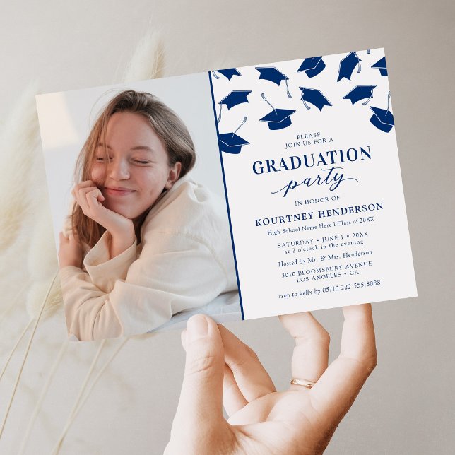 Tarjetas de Invitación Simples de Graduación con F (Subido por el creador)