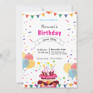 Tarjetas de invitación únicas para cumpleaños y fi