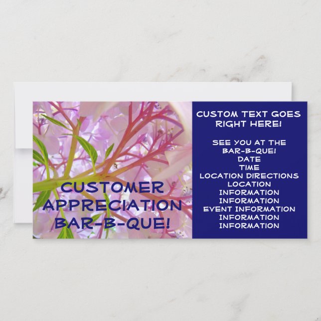 tarjetas de invitaciones para Barbacoa de Agradeci (Anverso)