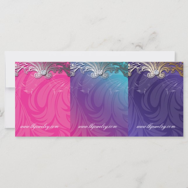 Tarjetas De Joyería Tarjeta Elegante Desplazamient (Anverso)