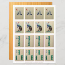 Tarjetas de juego (3) - North Wind, Bamboos 1-3