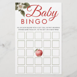 Tarjetas de juego Baby Shower Bingo de Apple y Gin