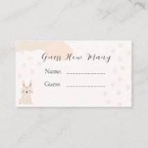 Tarjetas de juego Baby Shower Candy Guessing