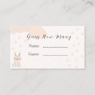 Tarjetas de juego Baby Shower Candy Guessing
