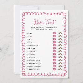 Tarjetas de juego con los rasgos de bebé Baby Show