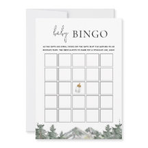 Tarjetas de juego de bingo Baby Shower Mountain pa