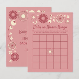 Tarjetas de juego de bingo para baby shower "Baby 