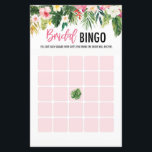 Tarjetas de juego de Bingo Tropical Bridal Shower<br><div class="desc">Tarjetas de juego de Bingo Tropical Bridal Shower</div>