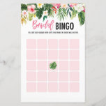 Tarjetas de juego de Bingo Tropical Bridal Shower<br><div class="desc">Tarjetas de juego de Bingo Tropical Bridal Shower</div>