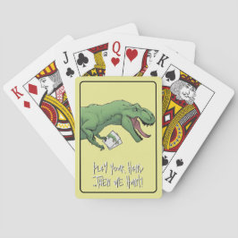 Tarjetas de juego de cartas de dinosaurios T-Rex