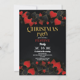 Tarjetas de juego de Casino de Navidad Dorado Negr