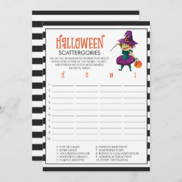 Tarjetas de juego de escatergories de Halloween co
