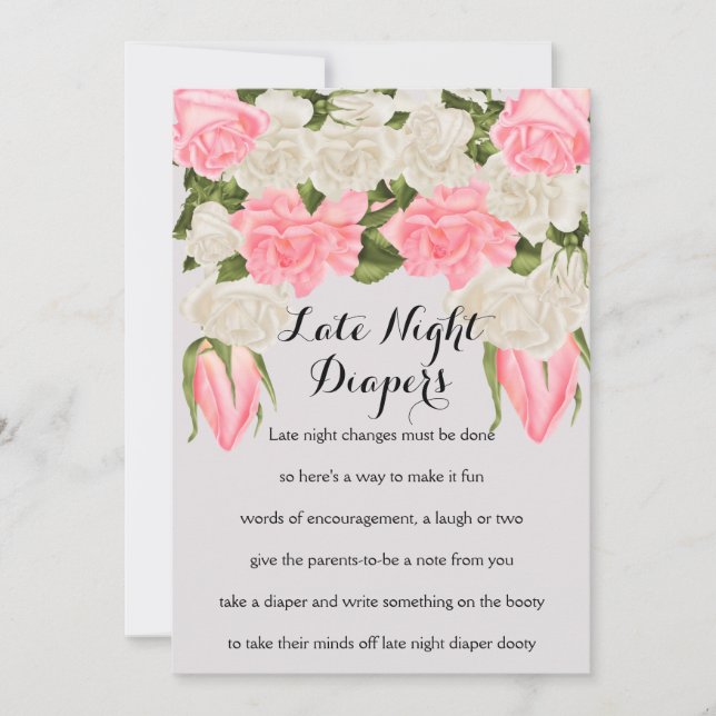 Tarjetas de juego de pañales nocturnos (Anverso)