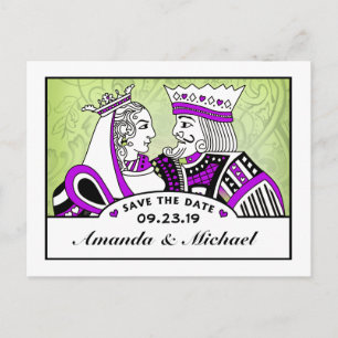 Tarjetas de juego King & Queen Guardar la postal d