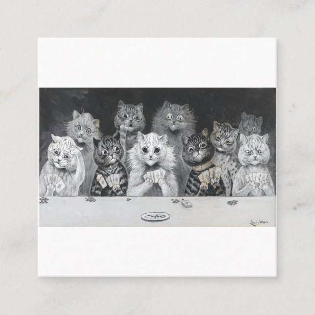Tarjetas de juego para gatos - Louis Wain (Anverso)