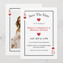 Tarjetas de juego Save the Date Boda de Las Vegas