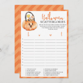 Tarjetas de juego Scattergories Halloween Party