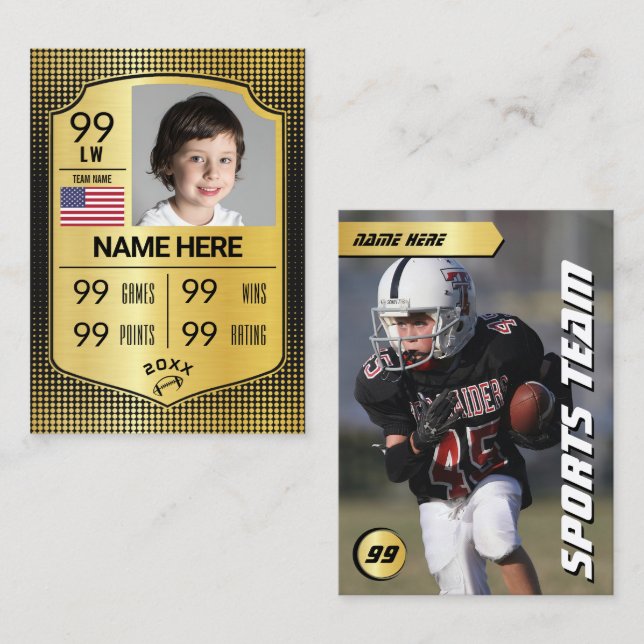 Tarjetas de jugador de la tarjeta de intercambio d (Anverso / Reverso)