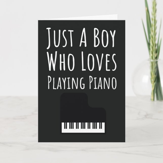 Tarjetas de Jugador de Piano Adorable para Niños P (Anverso)