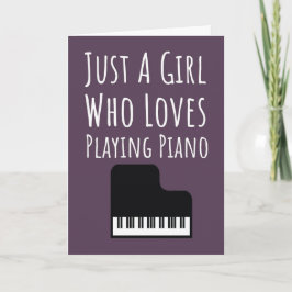 Tarjetas de jugadora de piano rosa linda para bebé