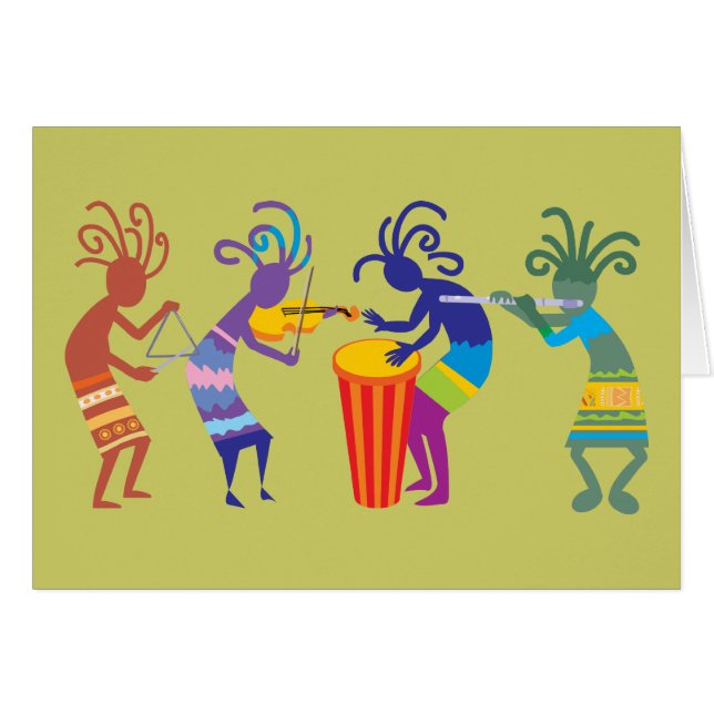 Tarjetas de Kokopelli (Anverso (Horizontal))