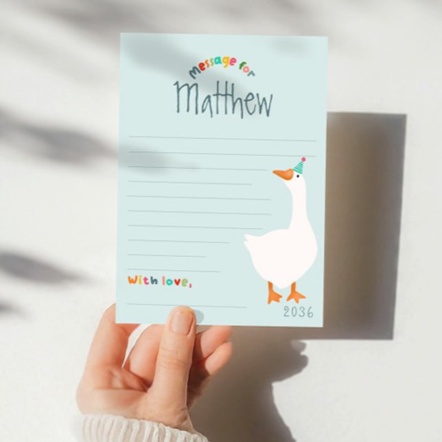 Tarjetas de la cápsula de la hora del primer cumpl (Subido por el creador)