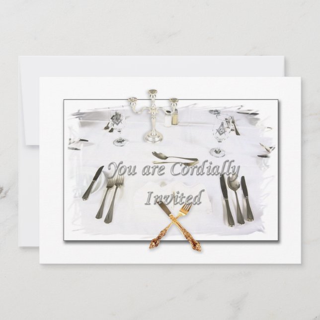 TARJETAS DE LA CENA DE LA INVITACIÓN (Anverso)