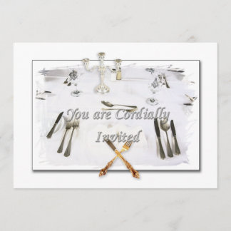 TARJETAS DE LA CENA DE LA INVITACIÓN