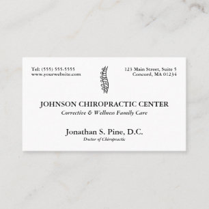 Tarjetas de la cita del Chiropractor del logotipo