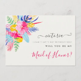 Tarjetas de la dama de honor de la selva tropical