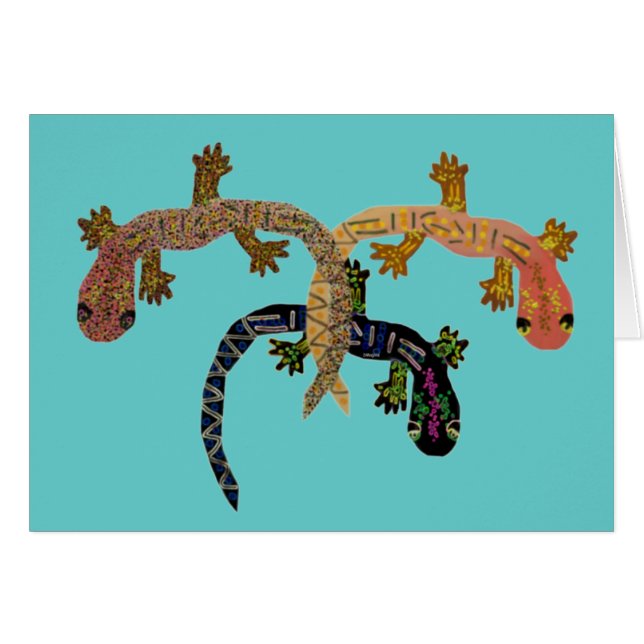 Tarjetas de la danza del Gecko (Anverso (Horizontal))