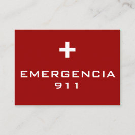 Tarjetas de la emergencia