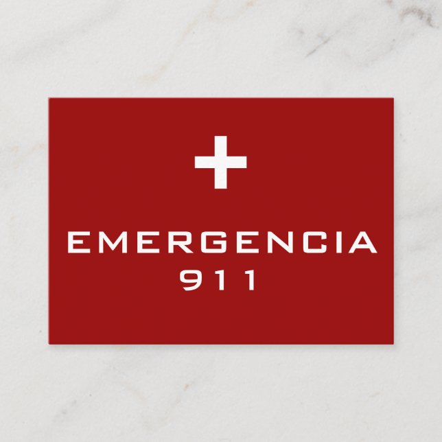 Tarjetas de la emergencia (Anverso)