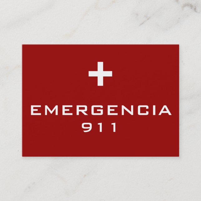 Tarjetas de la emergencia (Anverso)