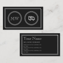 Tarjetas de la empresa de servicios de la entrega