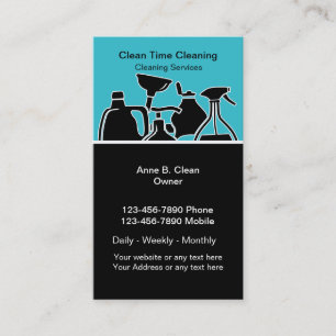 Tarjetas de la empresa de servicios de la limpieza