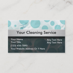 Tarjetas de la empresa de servicios de la limpieza