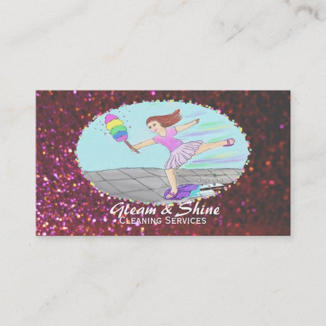 Tarjetas de la empresa de servicios de la limpieza (Anverso)