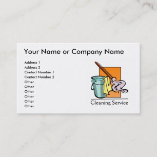 Tarjetas de la empresa de servicios de la limpieza