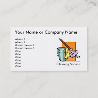 Tarjetas de la empresa de servicios de la limpieza