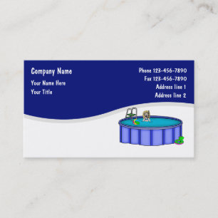 Tarjetas de la empresa de servicios de la piscina
