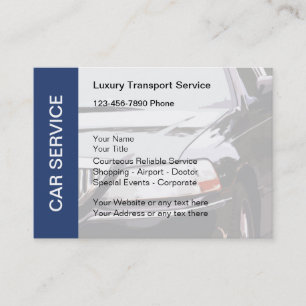 Tarjetas de la empresa de servicios del coche del