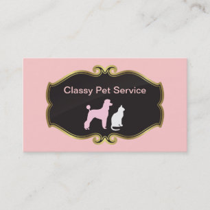 Tarjetas de la empresa de servicios del mascota