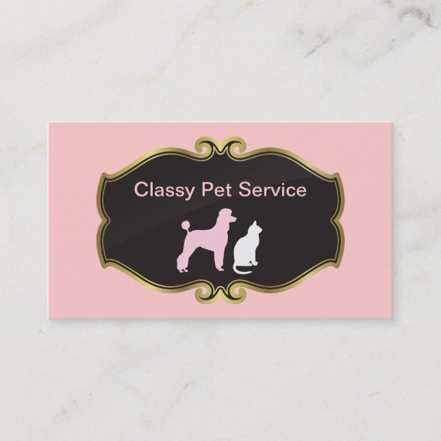 Tarjetas de la empresa de servicios del mascota (Anverso)