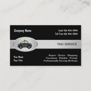 Tarjetas de la empresa de servicios del taxi