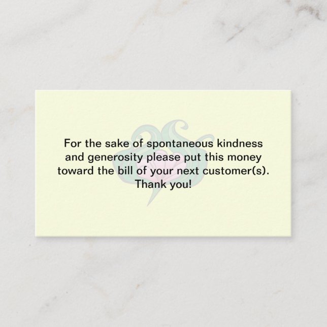 Tarjetas de la generosidad con la flor del dibujo (Anverso)